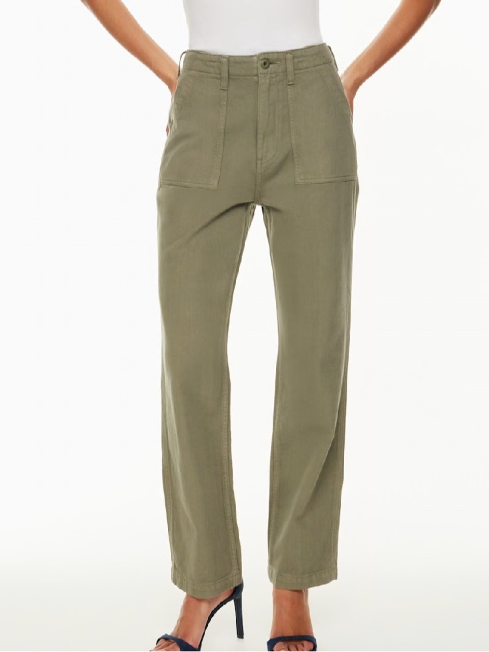 Denim Forum The '90s Utility Hi-Rise Loose Jean Aritzia Sage Green Womens 26